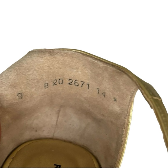 NWOT ROBERT CLERGERIE GOLD HEELS SIZE 9 - Picture 8 of 8